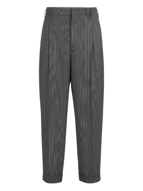 Brunello Cucinelli striped-pattern double-pleats trousers