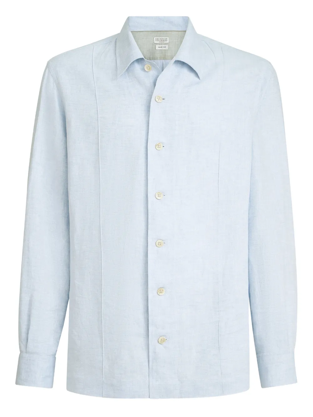 Brunello Cucinelli button-fastening long-sleeve shirt - Blue