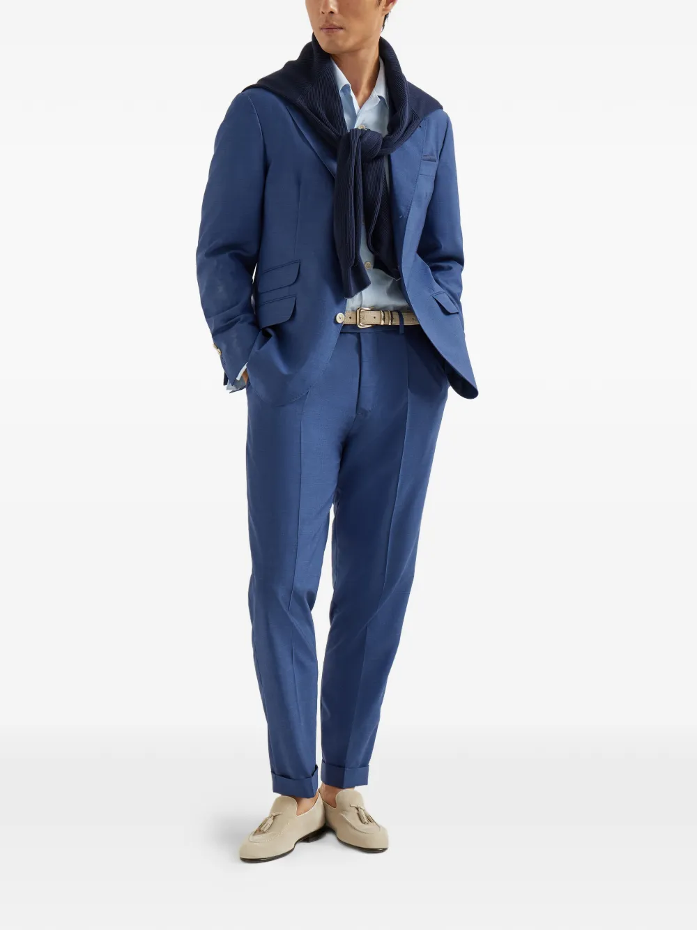 Brunello Cucinelli Overhemd met knoopsluiting - Blauw
