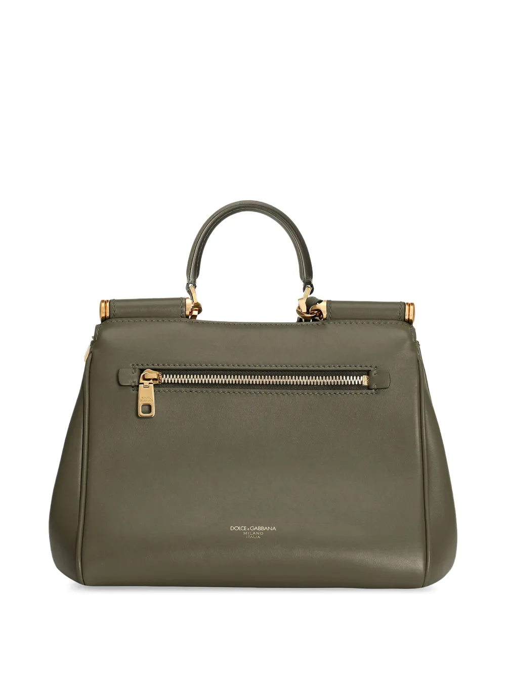 Dolce & Gabbana small My Sicily padlock top-handle tote bag - Groen