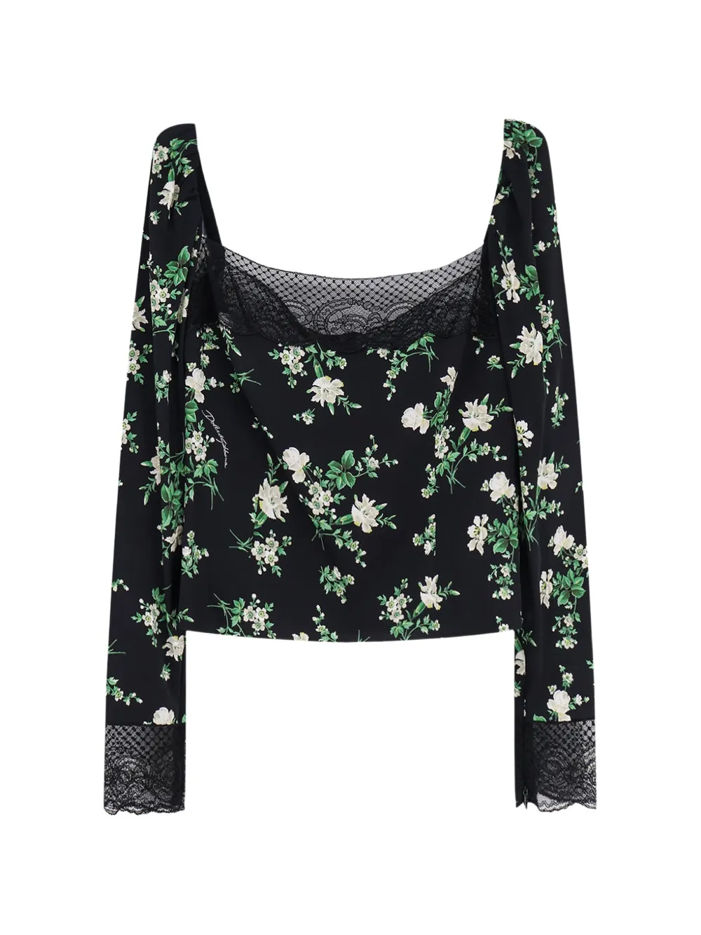 Dolce & Gabbana floral lace blouse - Nero