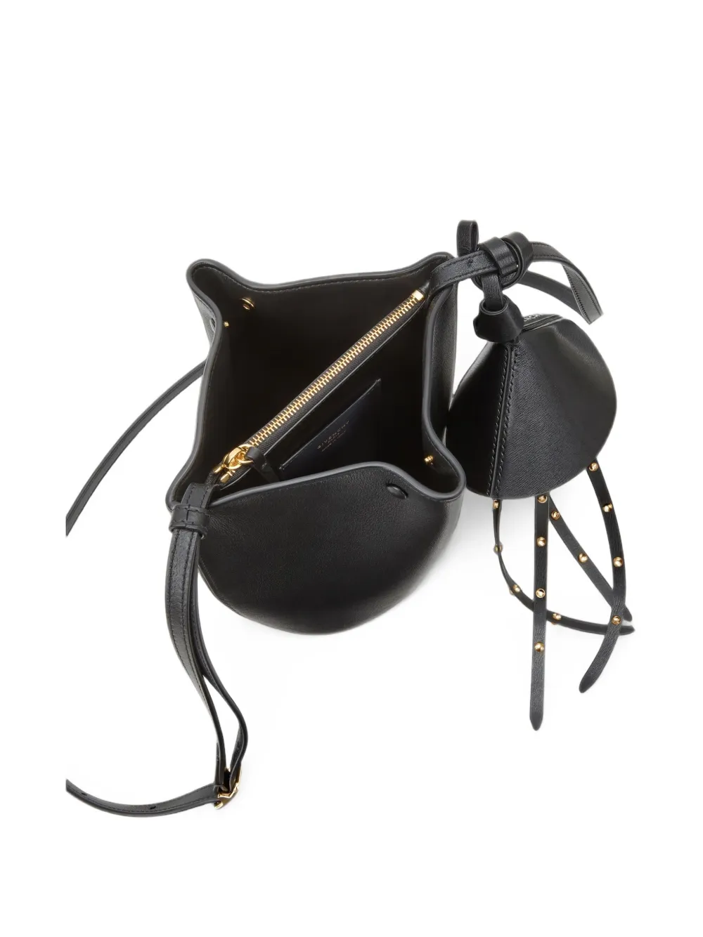 Givenchy Nano Snap bucket-tas van bewerkt leer Zwart