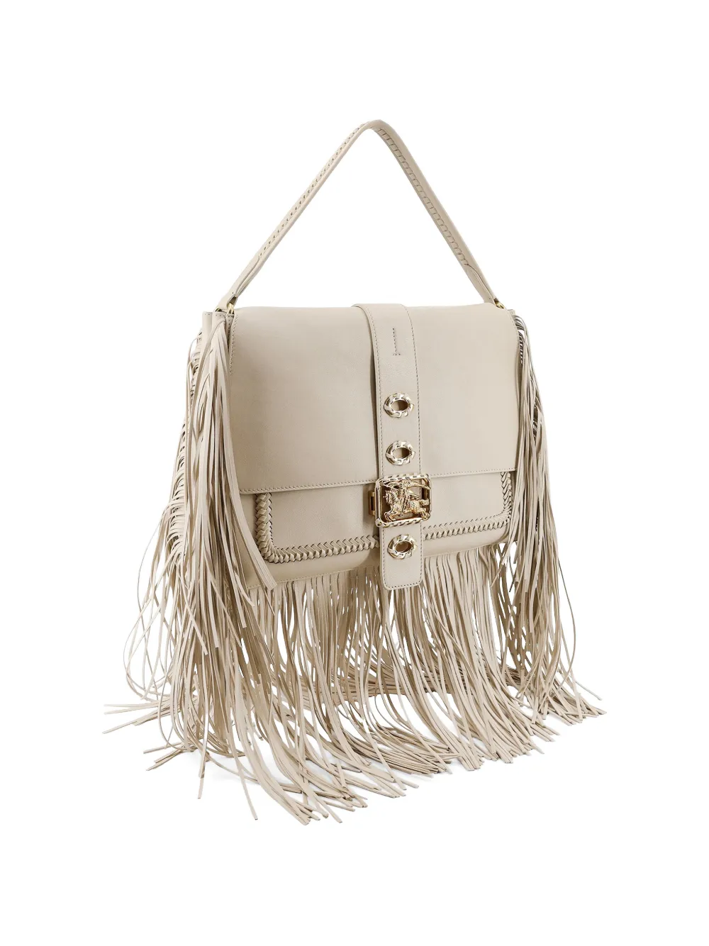 Burberry Rider schoudertas met franje Beige