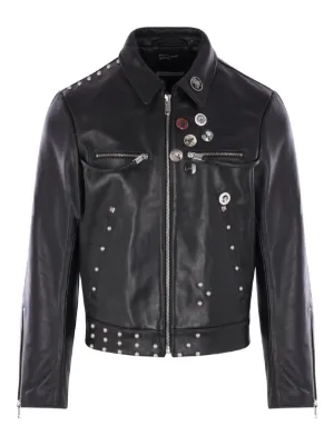 Sacai レザージャケット | ブラック | FARFETCH JP