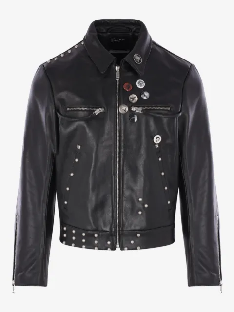 Enfants Riches Déprimés Lederjacke mit Nieten