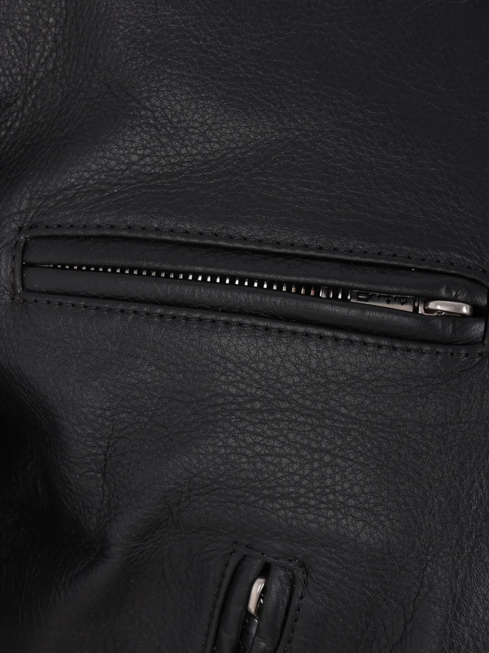 Grained Leather Jacket