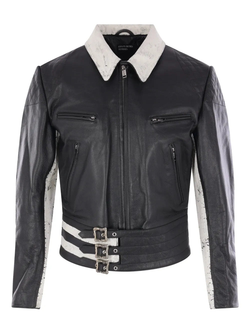 Enfants Riches Déprimés grained leather jacket – Black