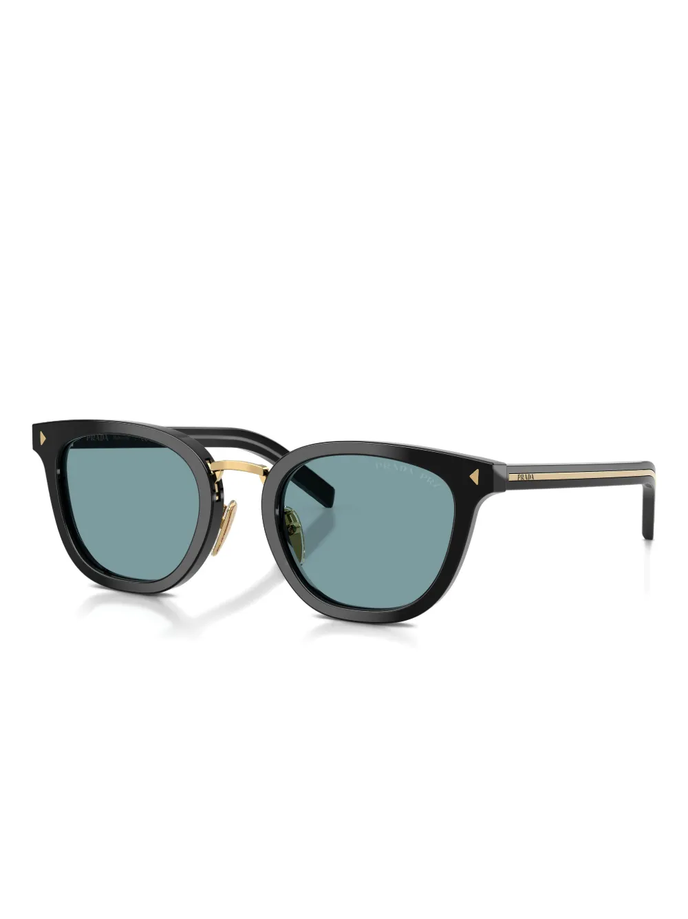 Prada Round-frame Sunglasses In Black
