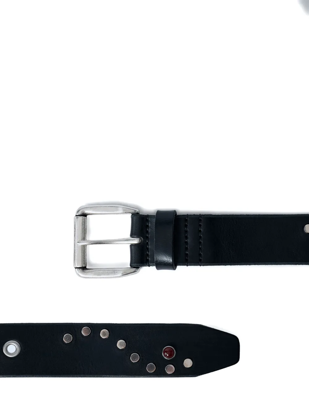 Our Legacy Metal Detailing Leather Belt In Black