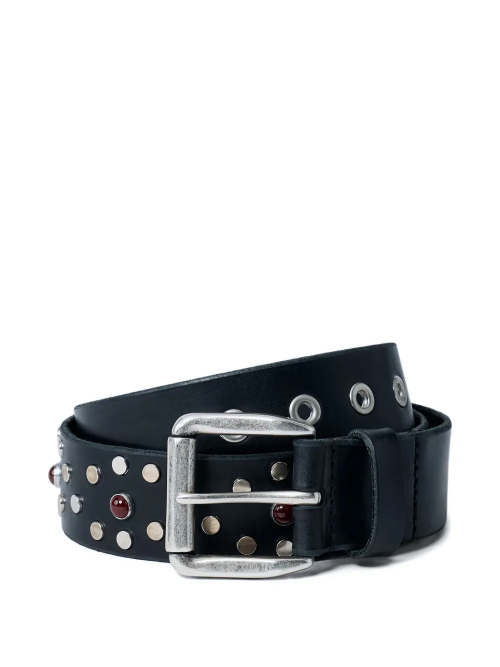 Our Legacy Metal Detailing Leather Belt In Black