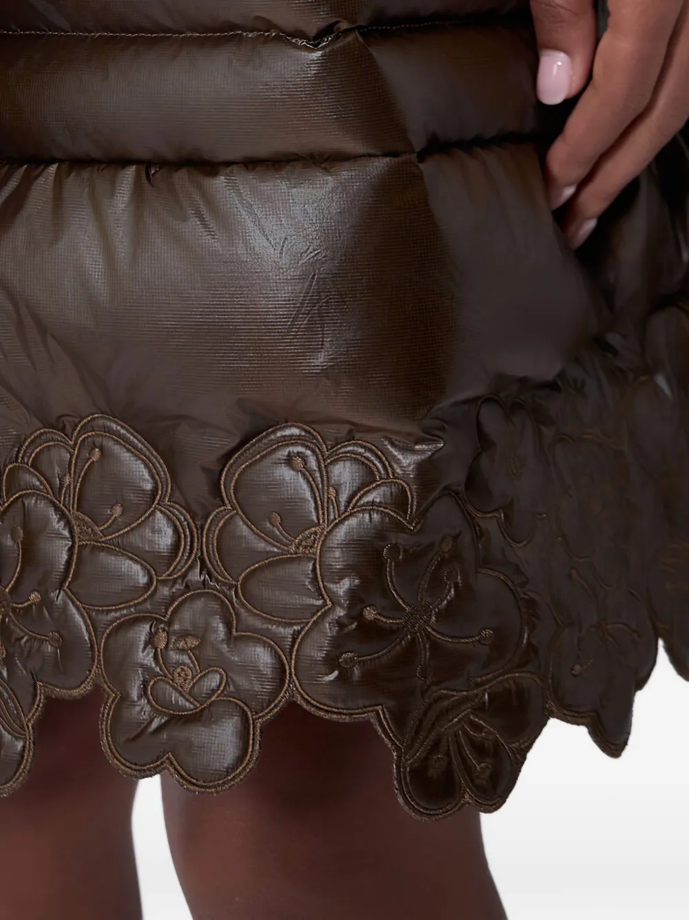 The North Face x Cecilie Bahnsen Elena gewatteerde mini-rok Bruin