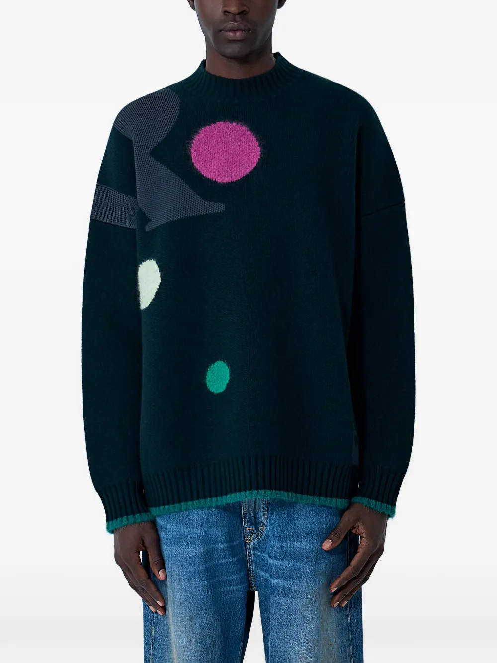 Lacoste jacquard knitted sweater - Grün