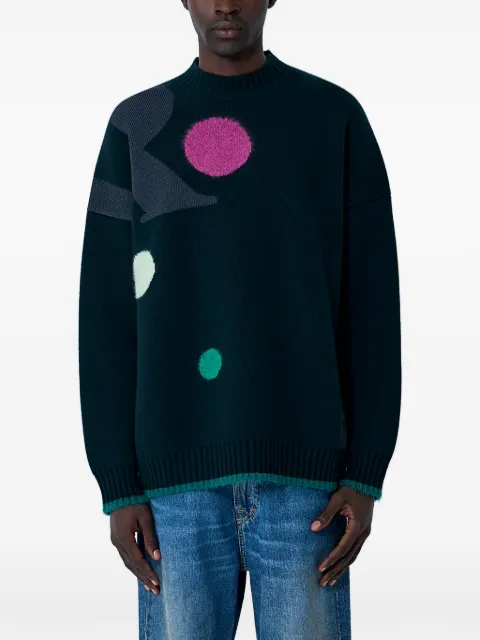 Lacoste jacquard knitted sweater