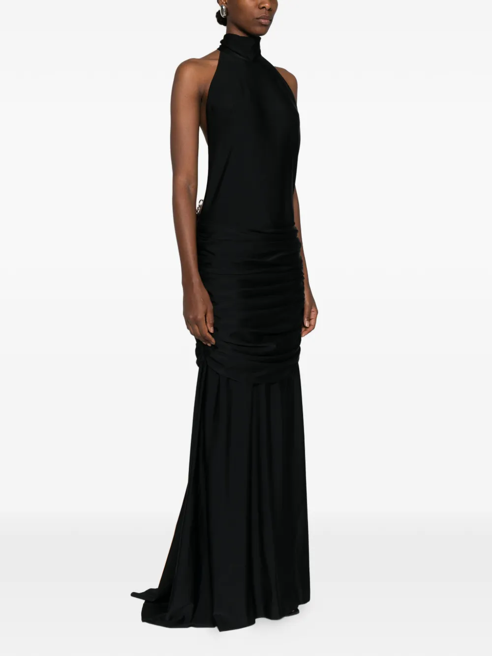 Medeea Rings-details Maxi Dress In Black