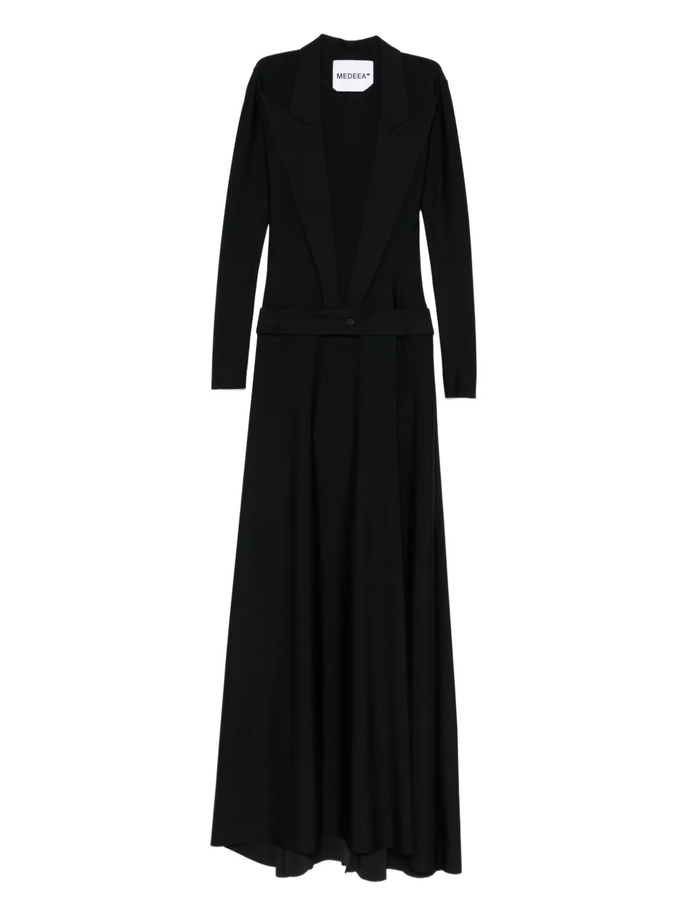 Medeea Lapels Maxi Dress In Black