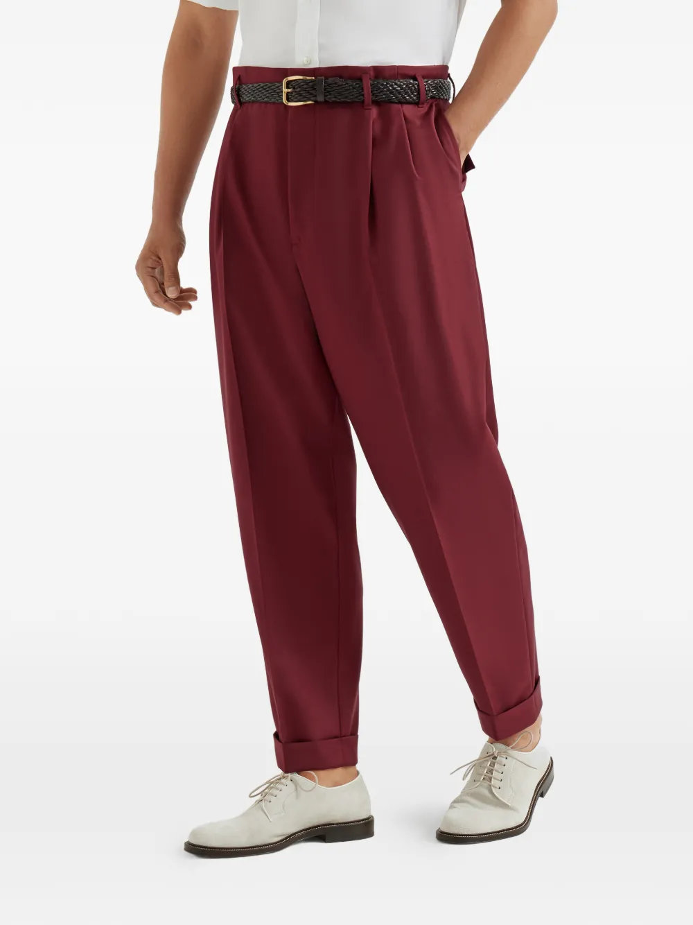 Brunello Cucinelli Plooibroek Rood