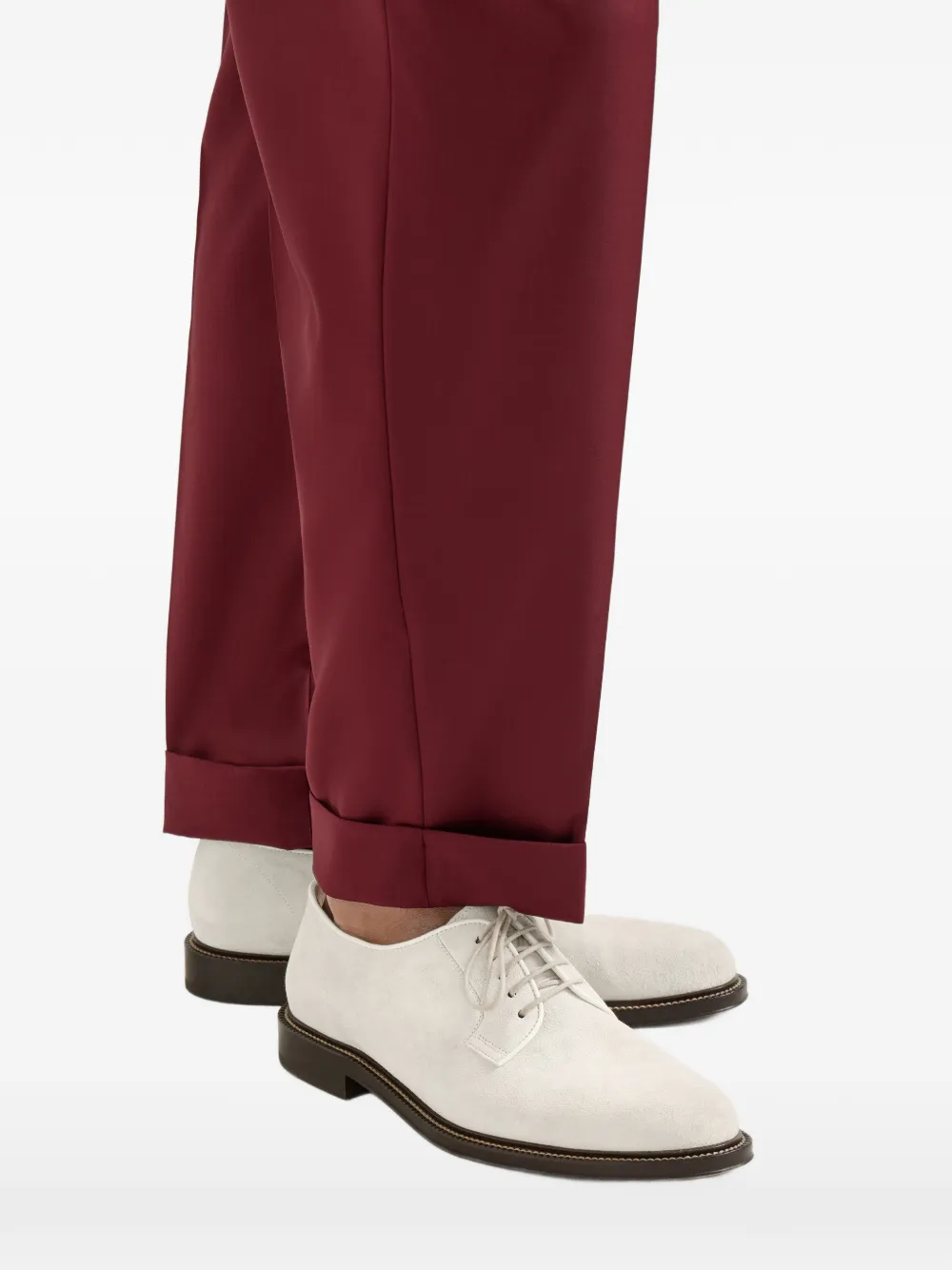 Brunello Cucinelli Suède derby schoenen Beige