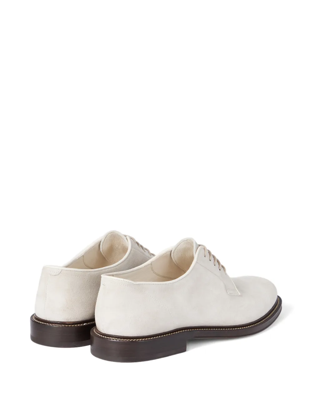 Brunello Cucinelli Suède derby schoenen Beige