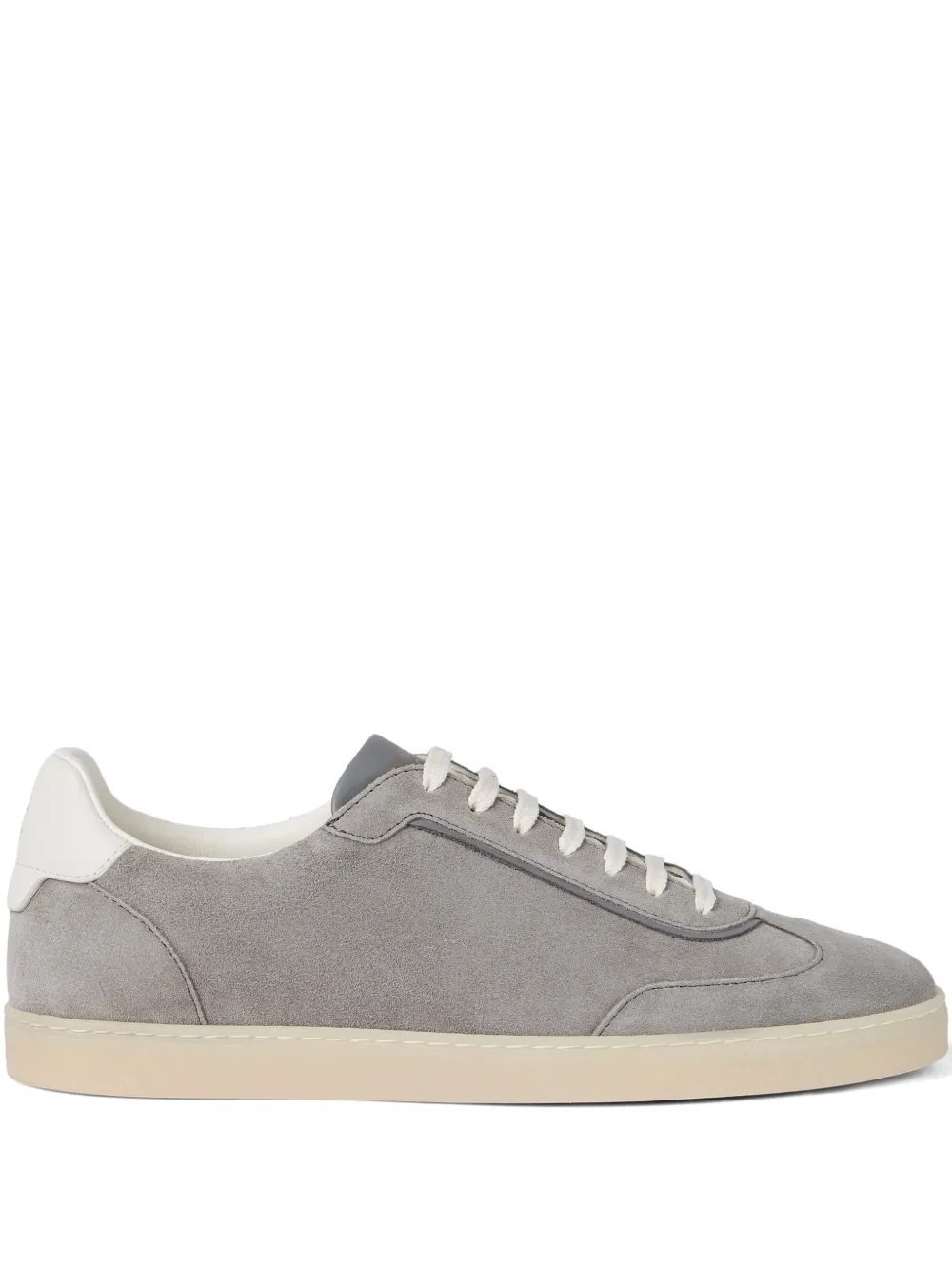 Brunello Cucinelli lace-up suede sneakers | Grey | Image 1