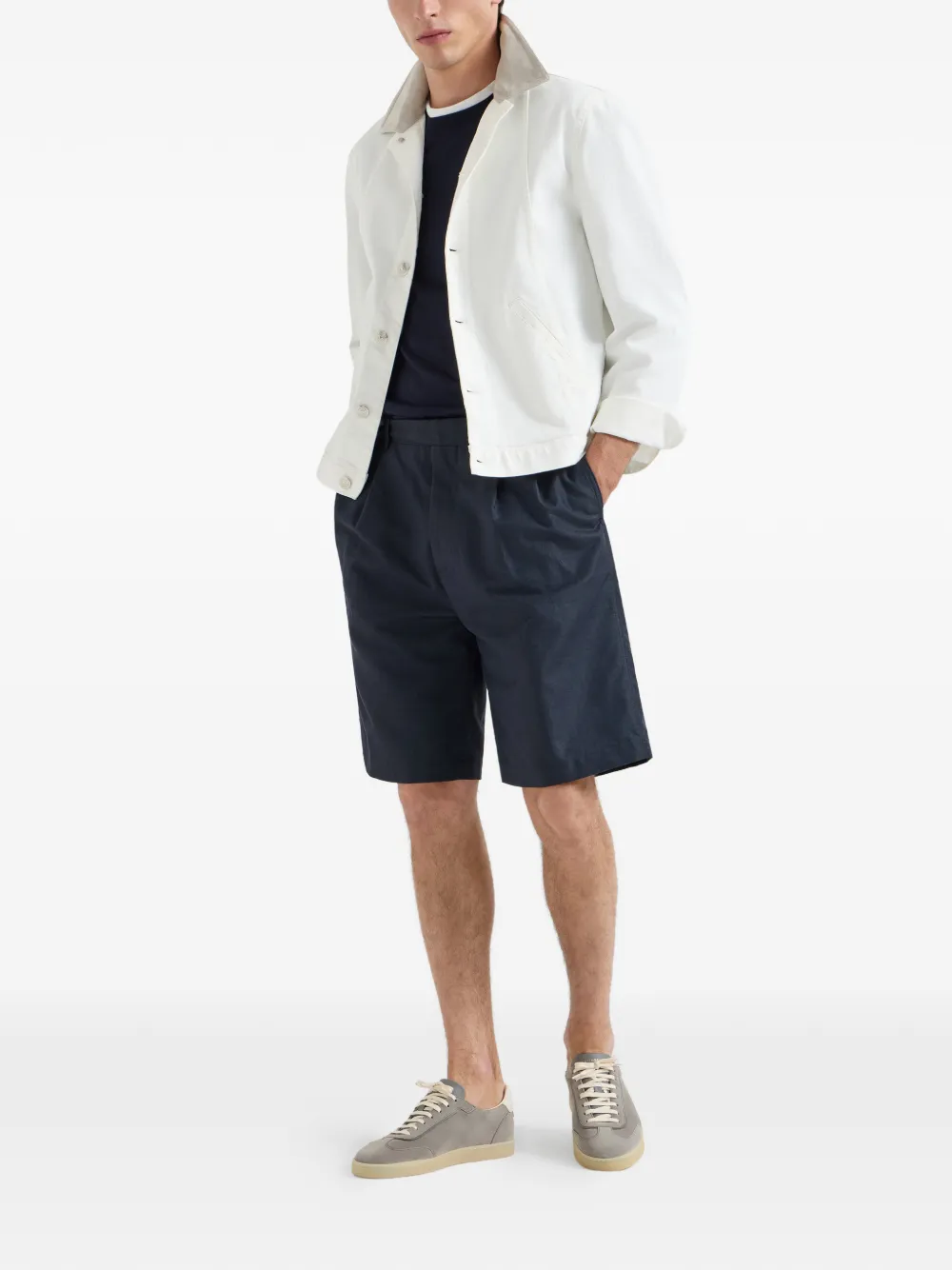 Brunello Cucinelli Suède sneakers Grijs