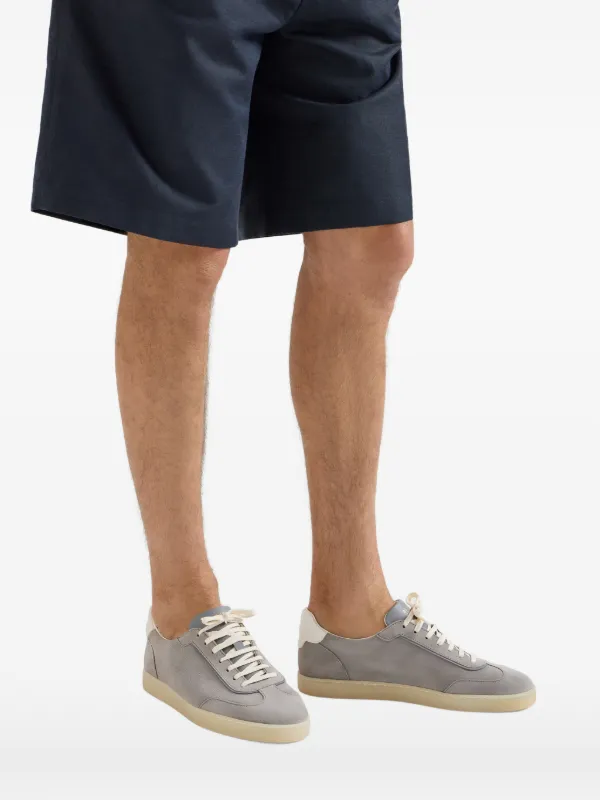 Brunello Cucinelli Tênis De Camurça Com Cadarço | Cinza | FARFETCH BR