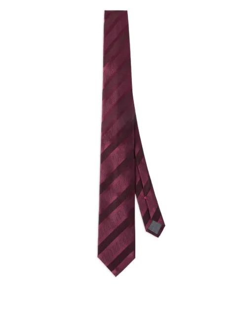 Brunello Cucinelli textured stripe silk tie