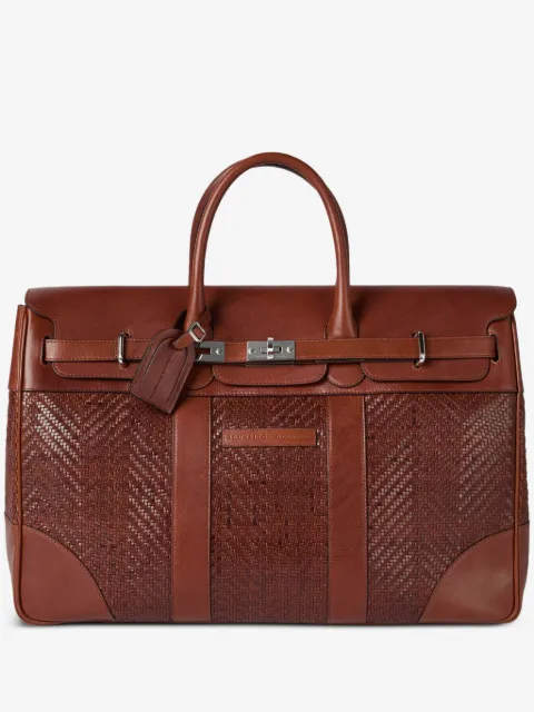 Brunello Cucinelli braided country luggage bag