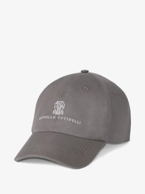 Brunello Cucinelli garment-dyed embroidered logo baseball cap