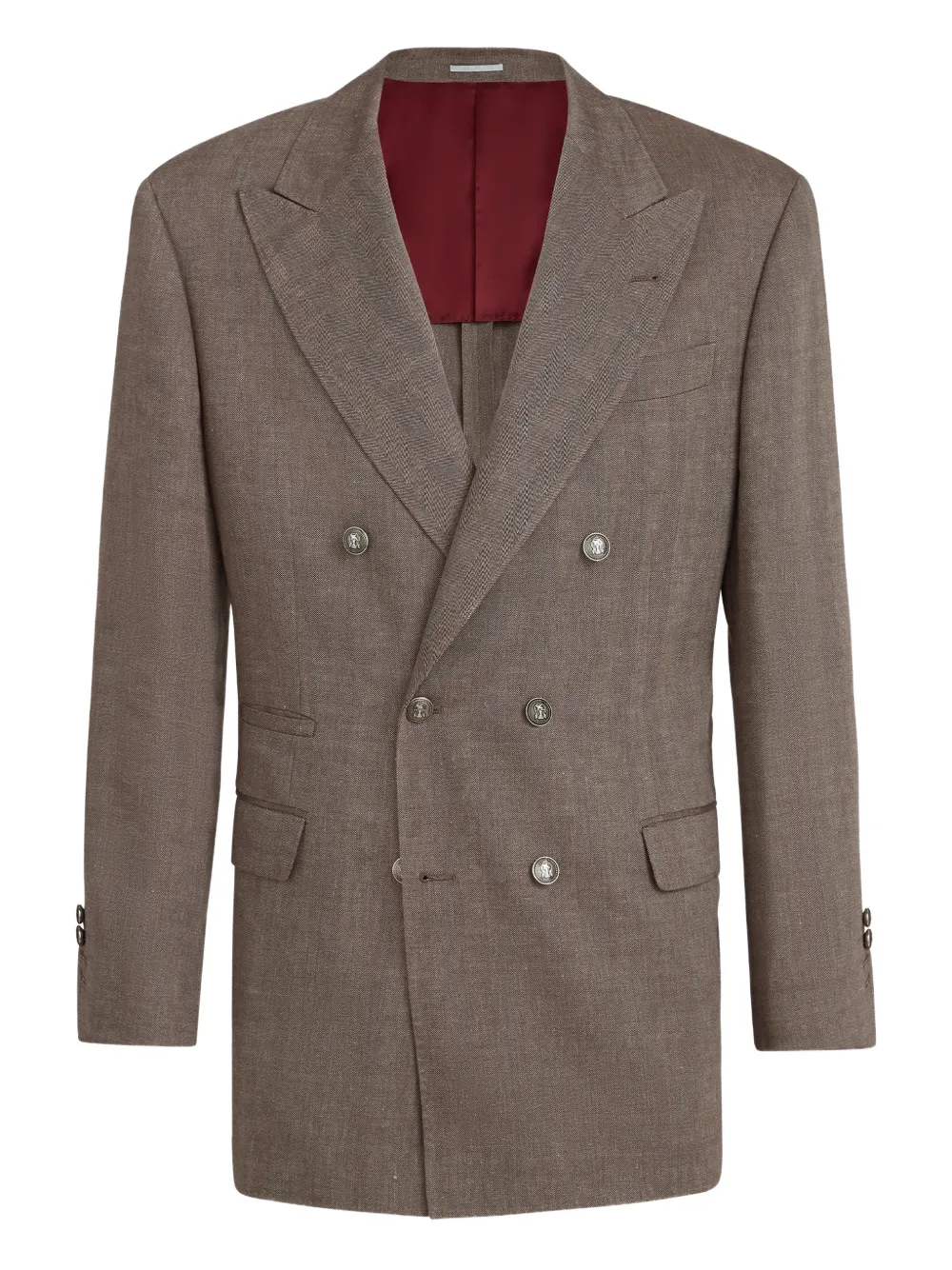 Brunello Cucinelli peak-lapels blazer | Brown | Image 1
