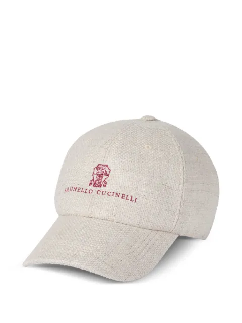 Brunello Cucinelli baseballkasket med broderet logo