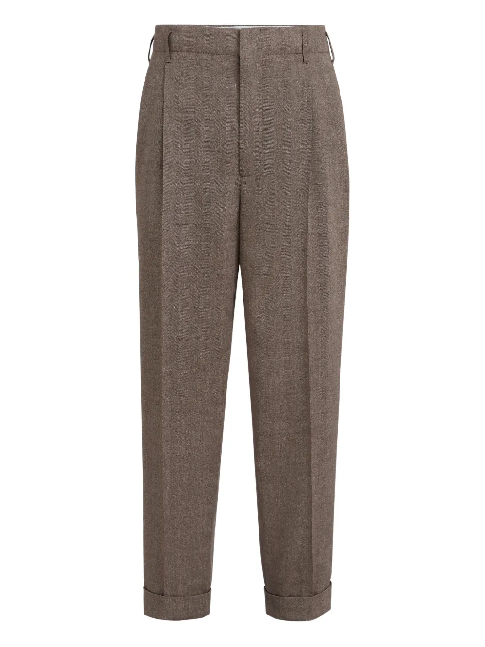 Brunello Cucinelli pleated trousers | Brown | Image 1