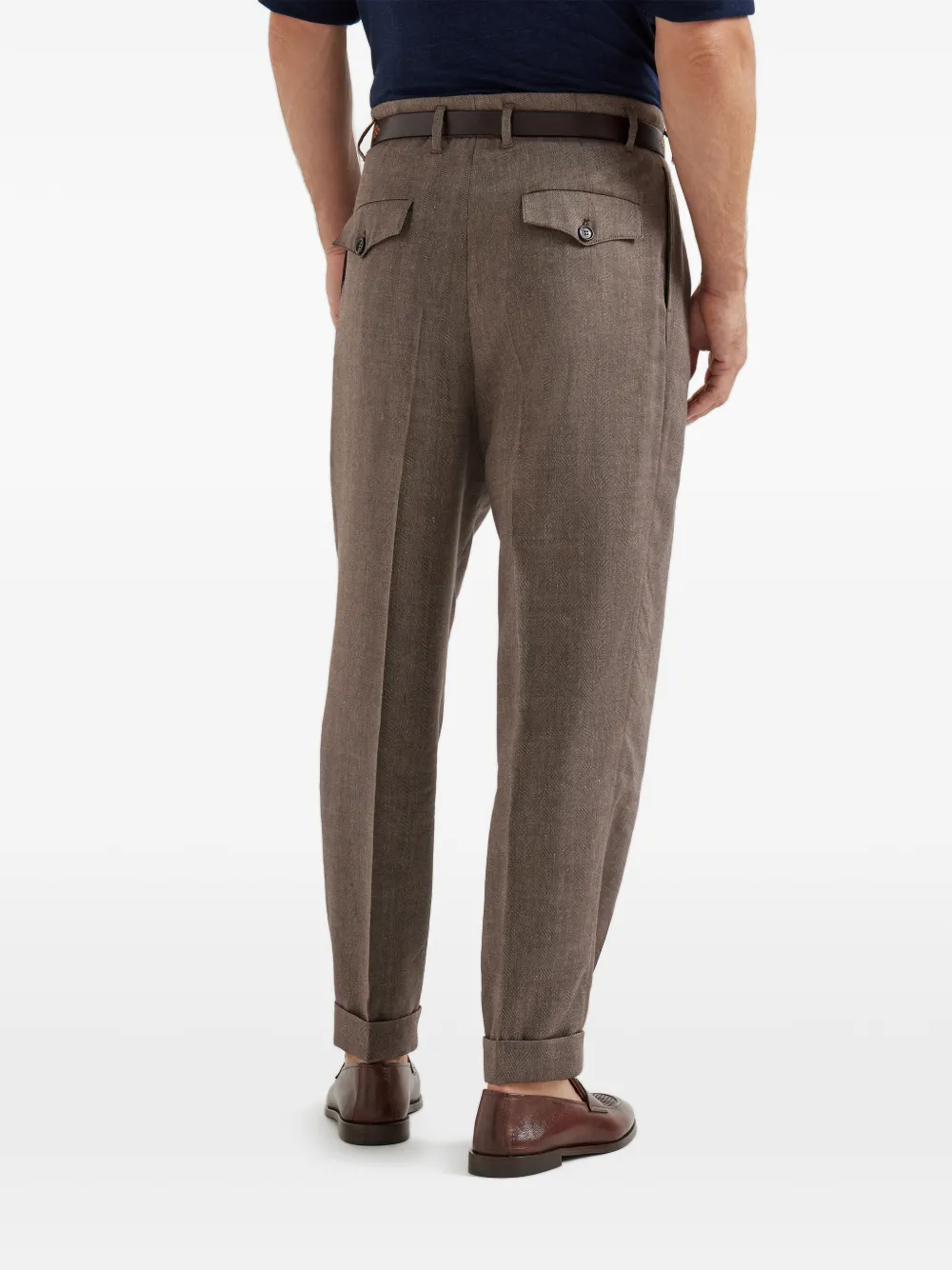 Brunello Cucinelli Plooibroek Bruin