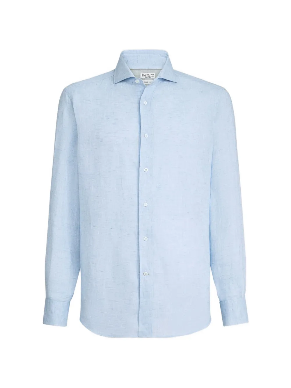 Brunello Cucinelli Camicia con collo ampio - Blu