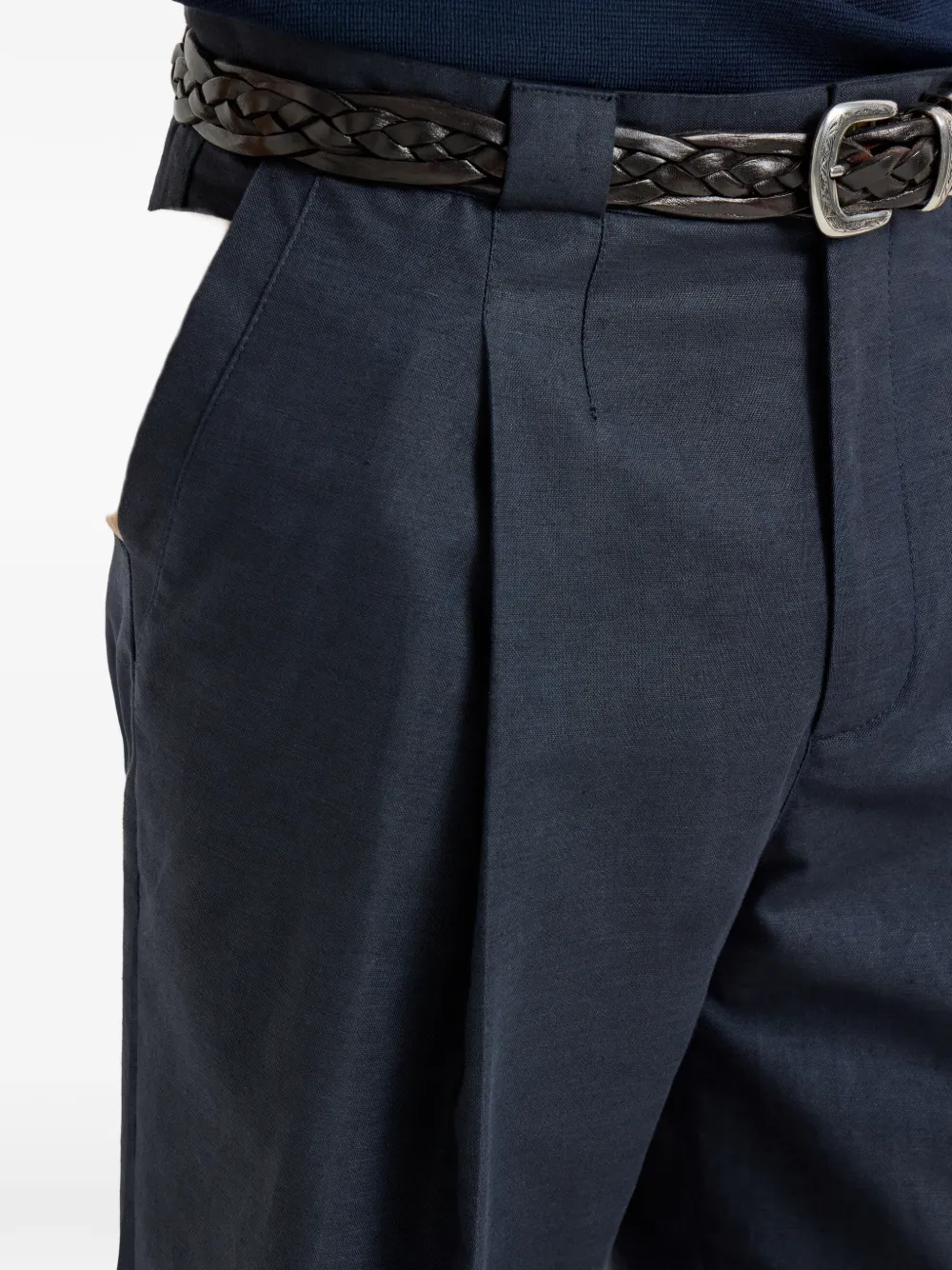 Brunello Cucinelli Panama plooibroek Blauw