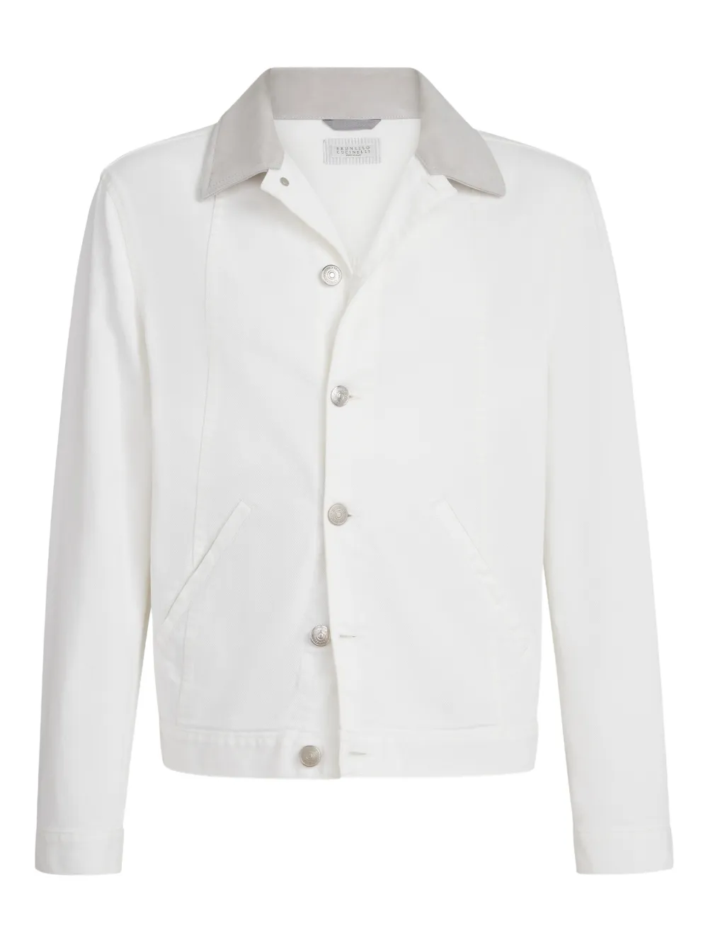 Brunello Cucinelli button-up denim jacket | White | Image 1