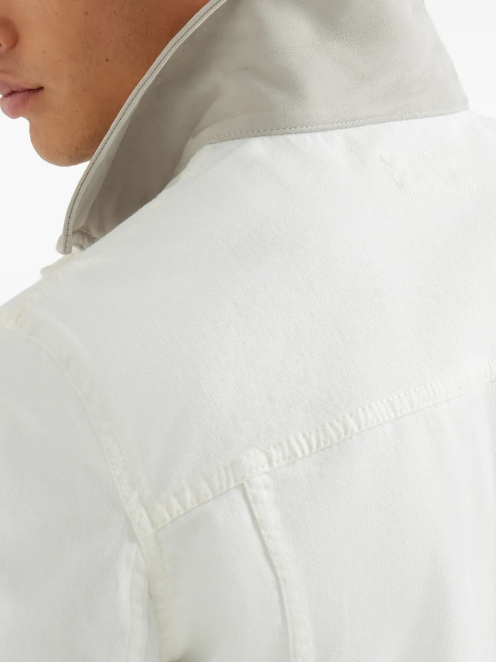 Brunello Cucinelli Button-up denim jack Wit