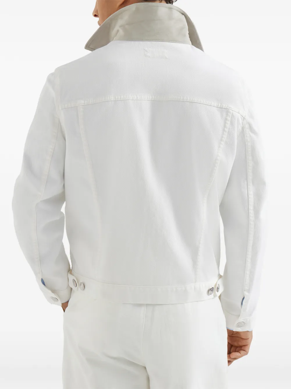 Brunello Cucinelli Button-up denim jack Wit