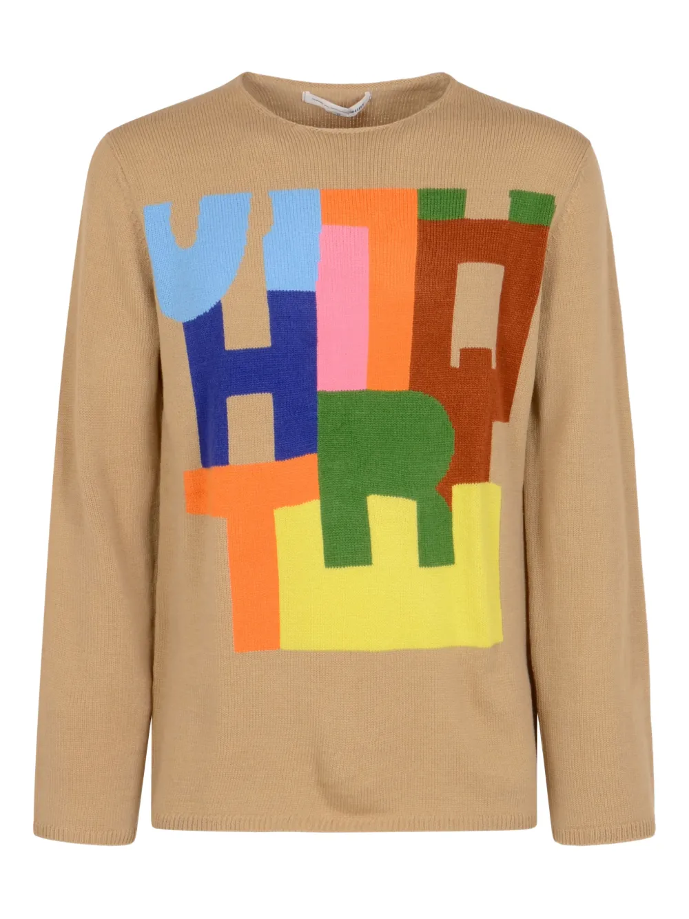 Comme Des Garçons intarsia-knit sweater | Neutrals | Image 1