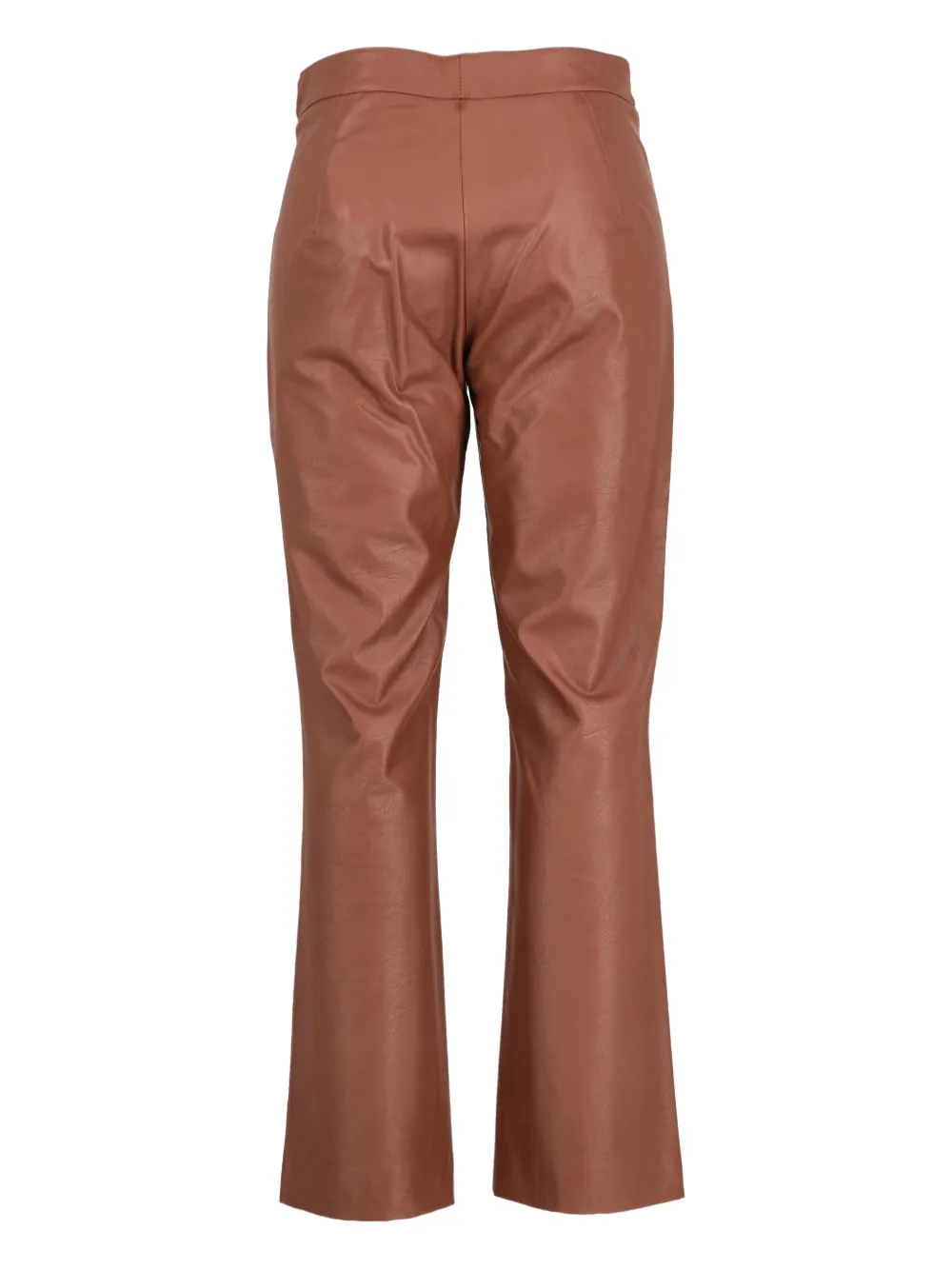 Vintage button leather trousers - Bruin