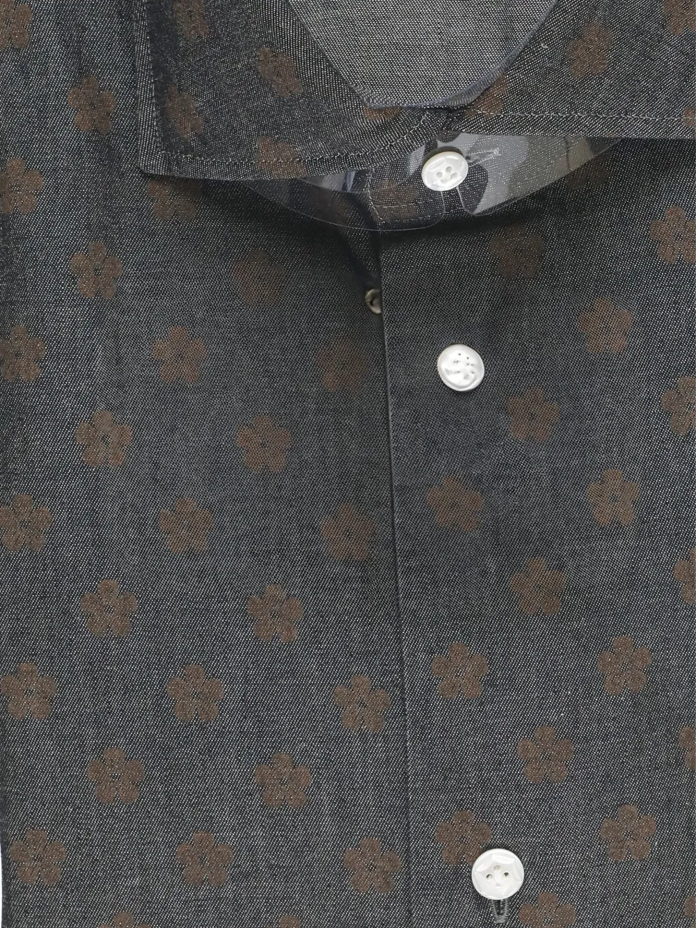 Barba floral-print shirt - Grijs