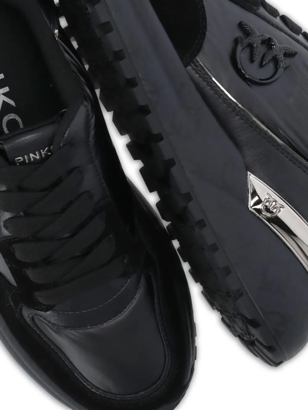 Pinko Love Birds Sneakers In Black