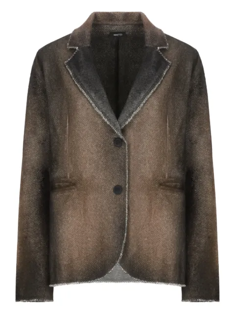 Avant Toi lapel raw-hem blazer