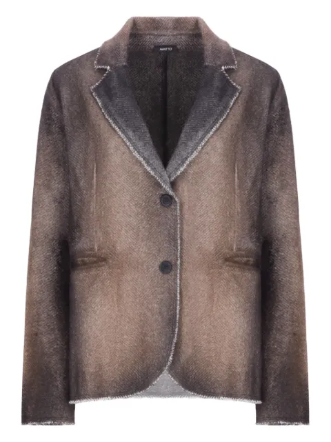 Avant Toi lapel raw-hem blazer