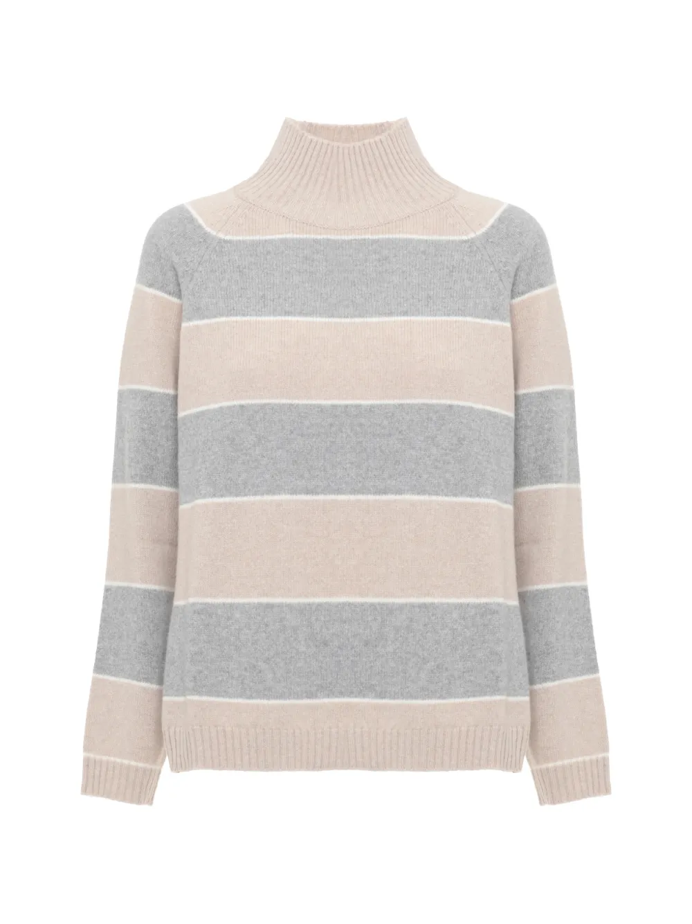 Kangra striped roll-neck sweater - Toni neutri