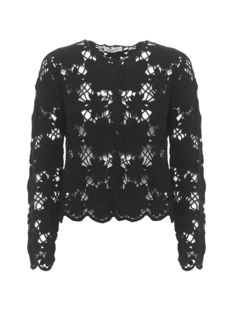 Kangra floral-mesh cardigan