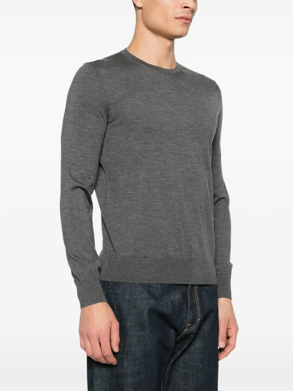  Ivory Paris Crew-neck Long-sleeve Sweater - Grey 