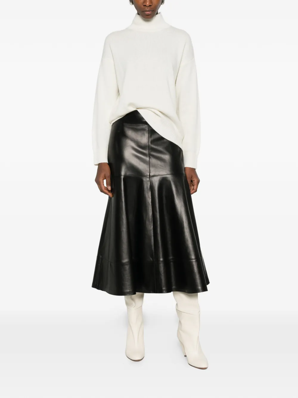  Ivory Paris Funnel-neck Sweater - Neutrals 