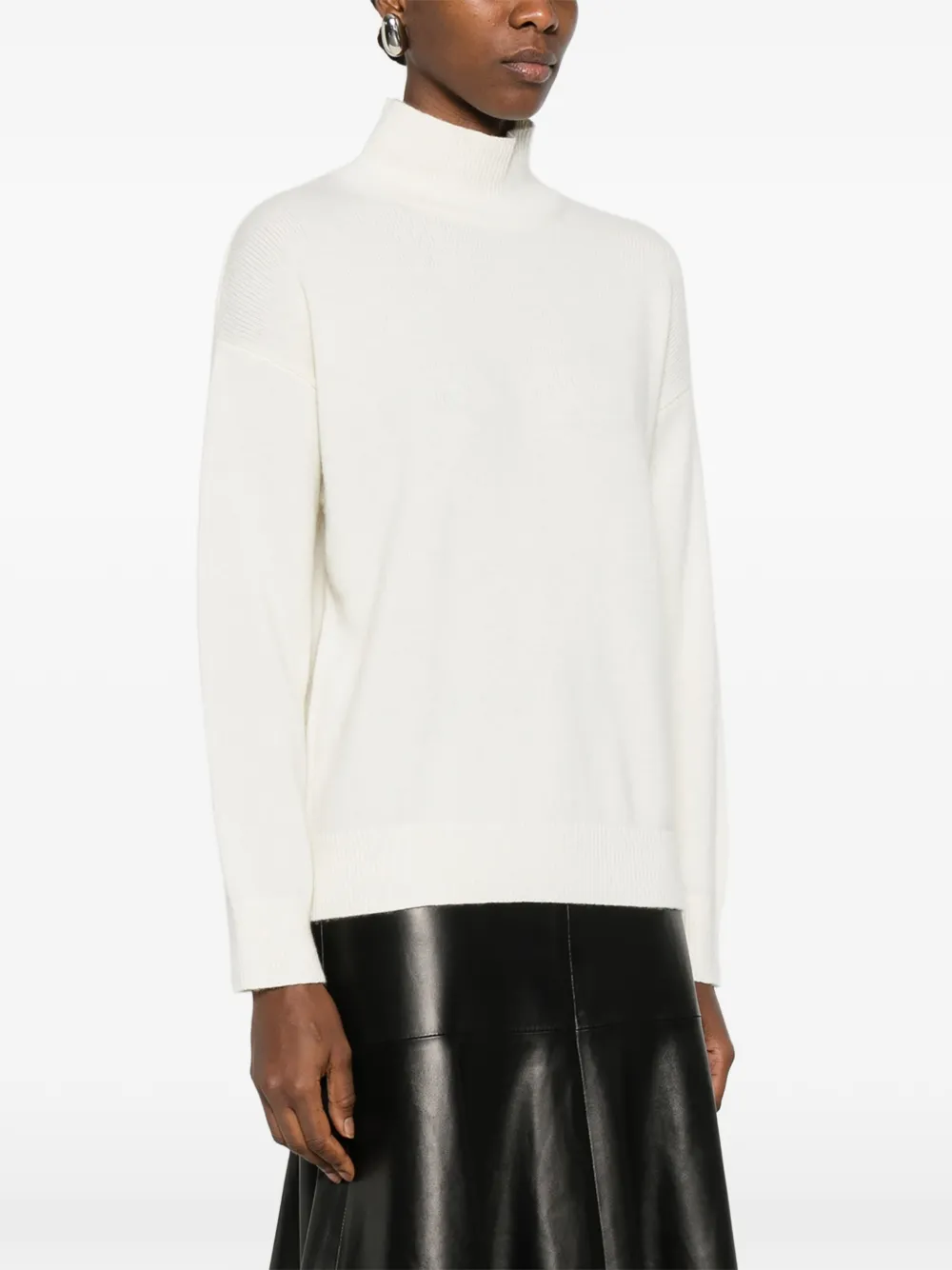  Ivory Paris Funnel-neck Sweater - Neutrals 