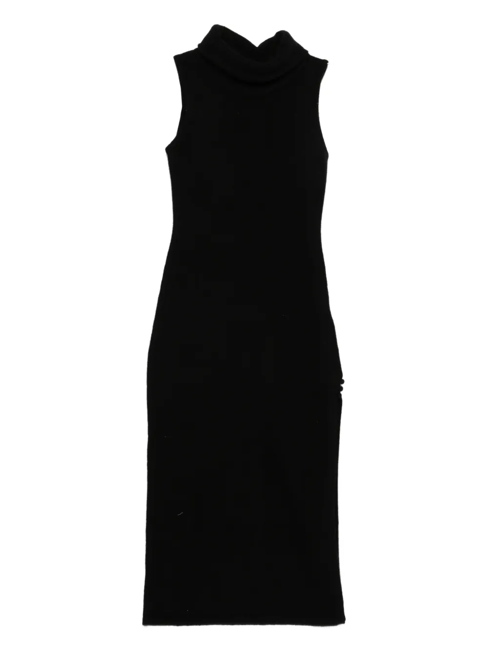 IVORY PARIS roll-neck sleeveless dress - Black