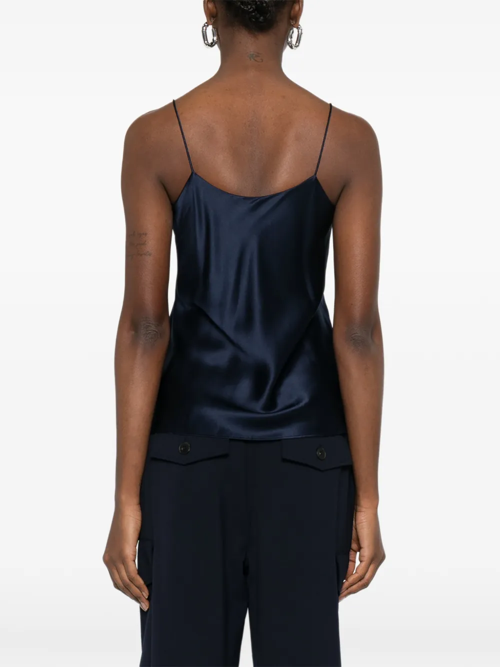 IVORY PARIS Tanktop met spaghettibandje Blauw